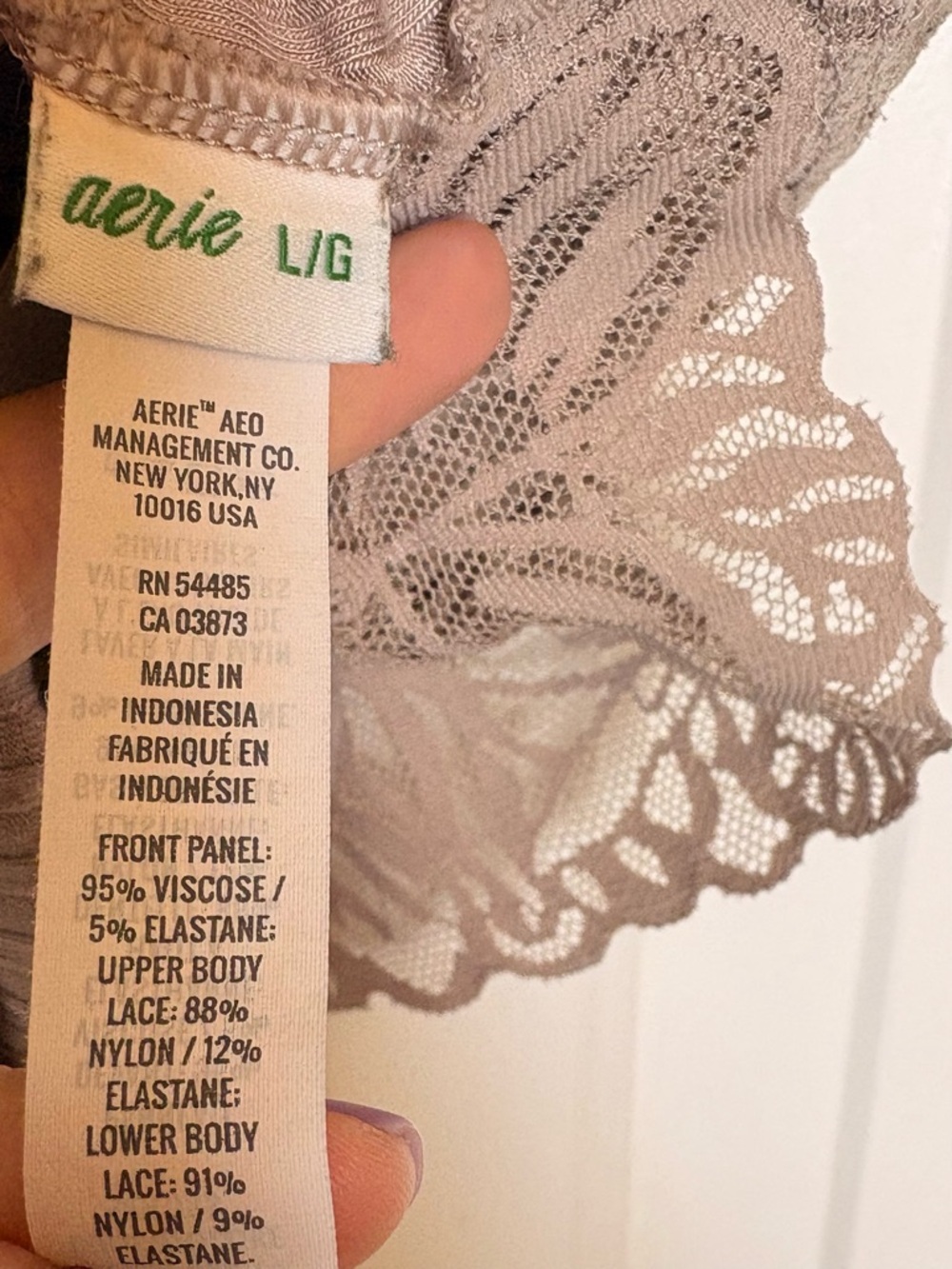 Aerie Pink Dusty Rose Lace Ribbed Longline Bralette Feminine Lounge Large - Picture 3 of 5